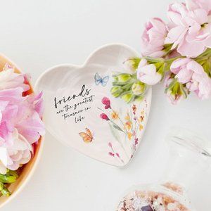 NWT Trinket Jewelry Dish  - watercolor floral artwork by Amylee Weeks